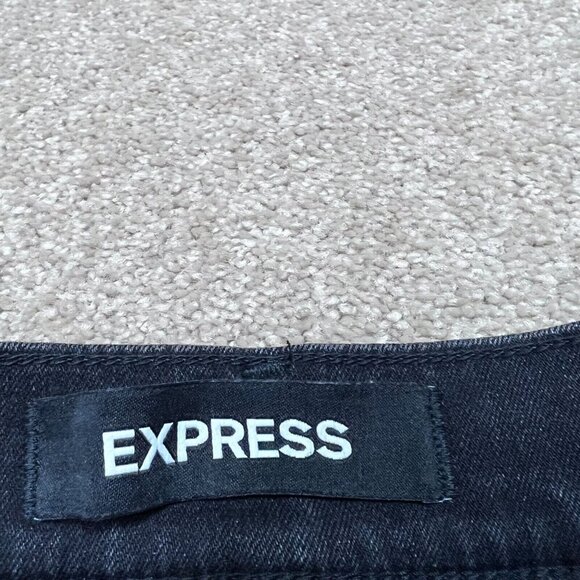 Express Jegging Ankle Black Skinny Super High Rise Pockets Women's Size 2 - Picture 11 of 14